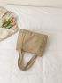 Minimalist Pocket Side Corduroy Shopper Bag