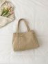 Minimalist Pocket Side Corduroy Shopper Bag