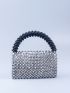 Mini Beaded Design Satchel Bag