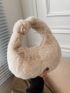 Minimalist Fluffy Hobo Bag