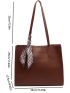 Twilly Scarf Decor Shoulder Tote Bag