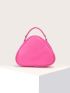 Neon Pink Rhinestone Heart Decor Novelty Bag