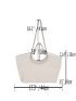 Chain Decor Embossed Detail Shoulder Tote Bag