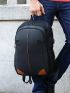 Polyester Laptop Backpack With USB Charging Port Color Block Release Buckle Design Waterproof