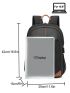 Polyester Laptop Backpack With USB Charging Port Color Block Release Buckle Design Waterproof