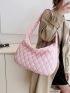 Geometric Quilted Hobo Bag