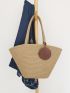 Minimalist Straw Bag With Purse