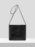 Sequin Decor Contrast Binding Square Bag