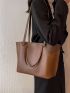 Minimalist Tote Bag With Small Pouch