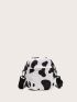 Mini Cow Pattern Square Bag