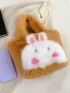 Rabbit Pattern Fluffy Square Bag