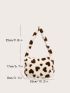 Heart Pattern Fluffy Baguette Bag