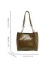 Chain Decor Shoulder Tote Bag