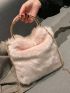 Minimalist Fluffy Chain Hobo Bag
