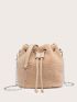 Mini Drawstring Design Bucket Bag