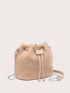 Mini Drawstring Design Bucket Bag