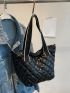 Quilted Shoulder Tote Bag