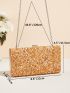 Stone Decor Chain Box Bag