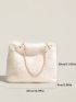 Minimalist Chain Fuzzy Shoulder Tote Bag