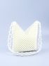 Mini Faux Pearl Decor Shoulder Bag