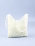 Mini Faux Pearl Decor Shoulder Bag