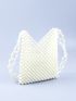 Mini Faux Pearl Decor Shoulder Bag