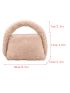 Minimalist Top Handle Fluffy Satchel Bag