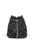 Mini Raw Trim Chain Bucket Bag