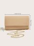 Minimalist Flap Chain Artificial Patent Leather Square Bag