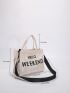 Letter Graphic Shopper Bag