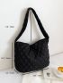 Argyle Quilted Hobo Bag