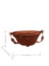 Zip Front Corduroy Waist Bag