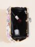 Mini Flower & Rhinestone Decor Box Bag