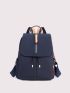 Minimalist Colorblock Flap Backpack