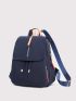 Minimalist Colorblock Flap Backpack