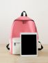 4pcs Two Tone Functional Backpack Set