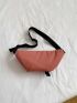 Color Block Letter Patch Decor Fanny Pack