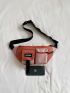 Color Block Letter Patch Decor Fanny Pack