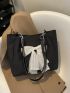 Bow Decor Chain Square Bag