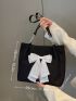 Bow Decor Chain Square Bag