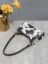 Cow Pattern Baguette Bag