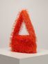 Neon Orange Fluffy Square Bag