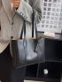 Minimalist Shoulder Tote Bag With Bag Charm