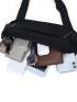 Letter Graphic Zip Front Waist Bag