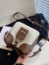 Mini Colorblock Letter Detail Bucket Bag