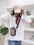 Letter Detail Color Block Waterproof Phone Wallet Zipper Phone Bag, Fashion Letter Detail Phone Arm Bag Versatile Shoulder Bag