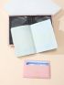 Metallic Letter Graphic Passport Case & Card Holder