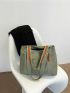 Two Tone Shoulder Tote Bag