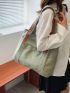 Two Tone Shoulder Tote Bag