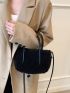 Minimalist Double Handle Fuzzy Satchel Bag